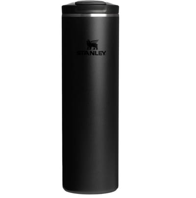 Stanley AeroLight Transit Bottle 20oz (Zwart) – Lichtgewicht Geïsoleerde Drinkfles & Thermosbeker – Lekvrij Met Drinkdeksel – BPA-vrij RVS
