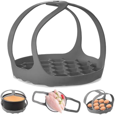 Dailygoods- Snelkookpan Sling - Siliconen Bakvormen - Eierstomerrek - Onderzetter - Braadrekken - Hittebestendig Siliconen - Stoomrek