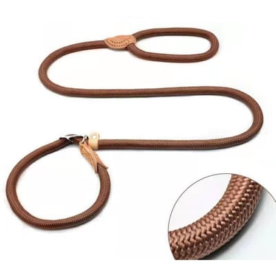 Hondenriem Slip Rope Lijn Zware Gevlochten Touw Verstelbare Lus Halsband Trainingsriemen voor Middelgrote Grote Honden 0.6x180cm
