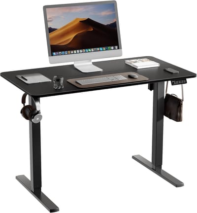 Elektrisch Bureau - In hoogte verstelbaar - Ergonomisch werken - Met geheugenfunctie - 110 x 60 cm - Zwart