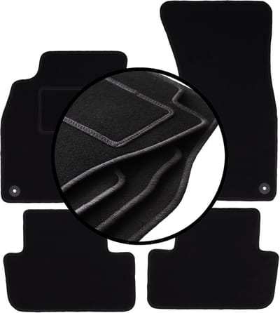 Complete set veloursmatten voor: Audi A4 B8 sedan, stationwagen, avant, allroad (2007-2015)