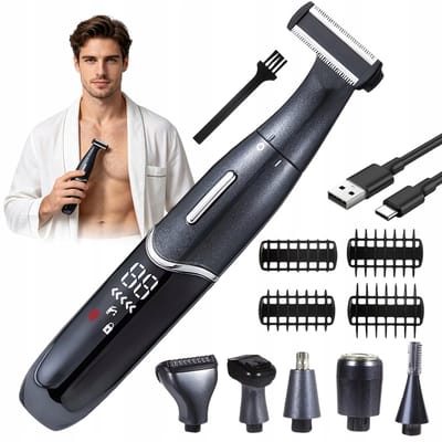 6-in-1 Elektrisch Scheerapparaat - Multifunctioneel scheerapparaat - Lichaamsscheermes - USB Oplaadbaar & 600mAh - Multifunctioneel & Pijnloos Trimmen - Geschikt voor Hele Lichaam