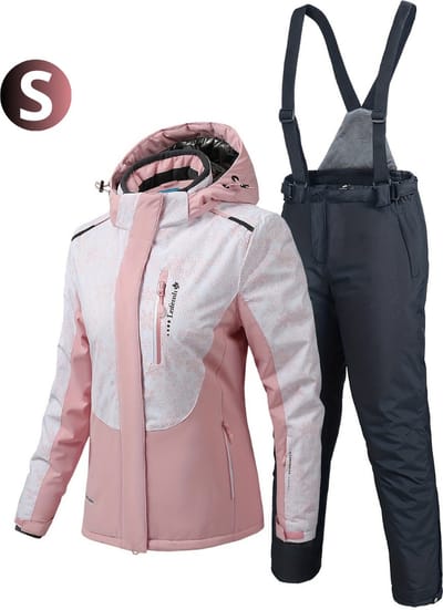 Bovista Skipak - SkiBroek - Wintersport - Skijas - Ski Suit - Dames - 2-Delig - Zalmroze - Maat S