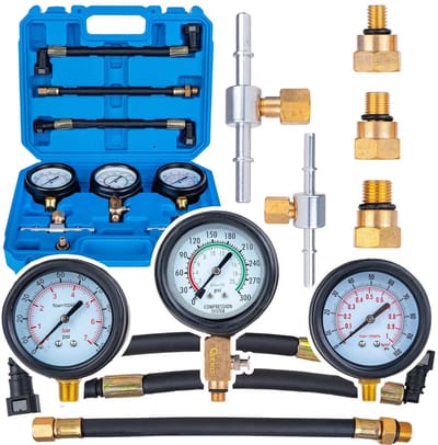 GEKO Motorfiets druktester - Nauwkeurige diagnose - Duurzaam staal - Complete set