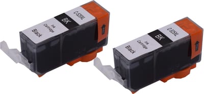 KATRIZ® huismerk inkt voor|Canon PGI-525BK  |21ml | ( 2stuks) - Met chip