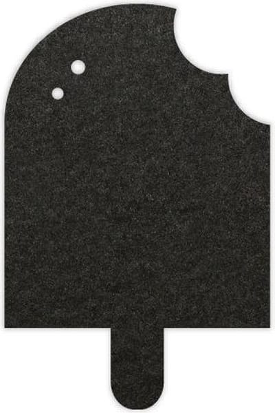 IJs vilt onderzetter - Zwart - 6 stuks – 100 x 75 mm – IJs vorm - Glas onderzetter - Cadeau - Woondecoratie - Woonkamer - Tafelbescherming - Onderzetters Voor Glazen - Keukenbenodigdheden - Woonaccessoires - Tafelaccessoires