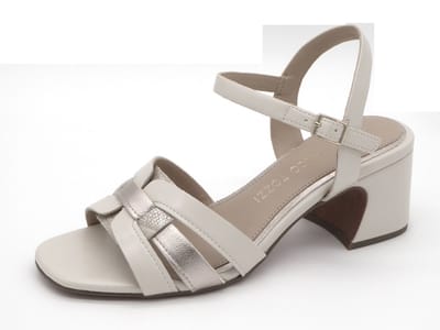 Marco Tozzi Dames Sandalette - 28337-402 Lichtbeige/Combi - Maat 37