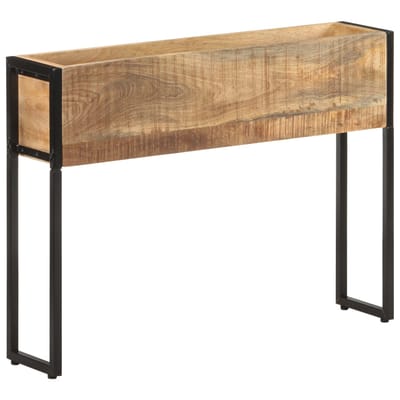 vidaXL - Plantenbak - 90x20x68 - cm - ruw - mangohout