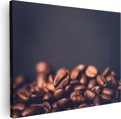 Artaza Canvas Schilderij Koffiebonen - 80x60 cm - Wanddecoratie Keuken - Muurdecoratie Koffie - Stilleven Schilderijen Op Canvas