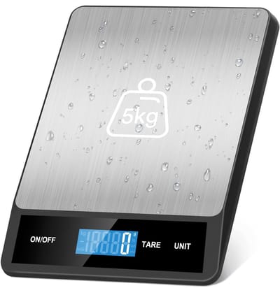 Digitale Keukenweegschaal - RVS - Nauwkeurige Metingen tot 15 kg - Ergonomisch Hellend Display - Voor Koken en Bakken