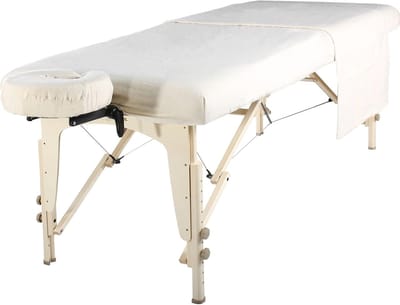 Massagebank Lakenpakket 3-delig Flanel Wit voor Comfort en Hygiëne