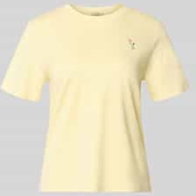 Katoenen T-shirt met print aan de voorkant en logo patch voor dames s.Oliver