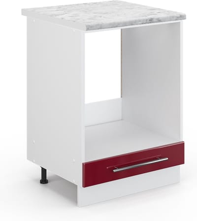Vicco Fame-Line Ovenombouwkast – 60 cm, WB Marmer Bordeauxrode hoogglans