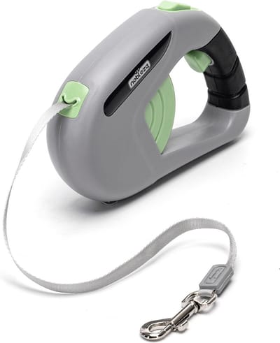 Nobleza Hondenriem - Rollijn - Lengte verstelbaar - Automatische rollijn - 3 meter - Voor honden tot 50 kg - Grijs / groen