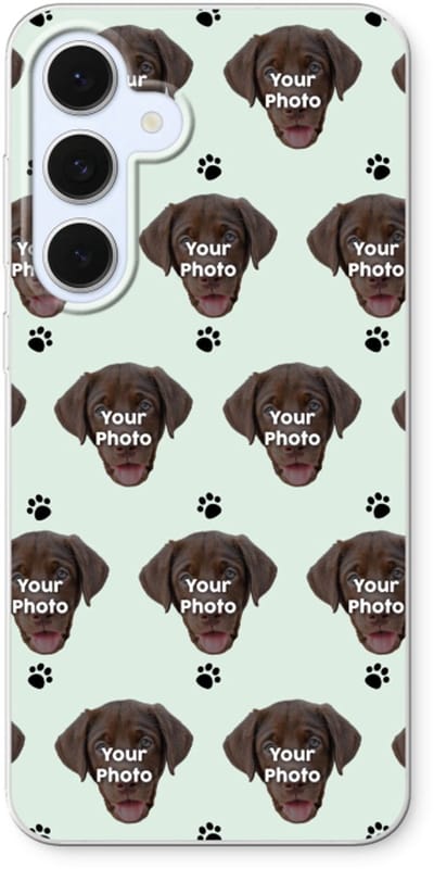 Gepersonaliseerd - Case Company® - Hoesje geschikt voor Samsung Galaxy S24 FE hoesje - Gepersonaliseerd gezicht - Kat of Hond - Soft Cover Telefoonhoesje - Bescherming aan alle Kanten en Schermrand