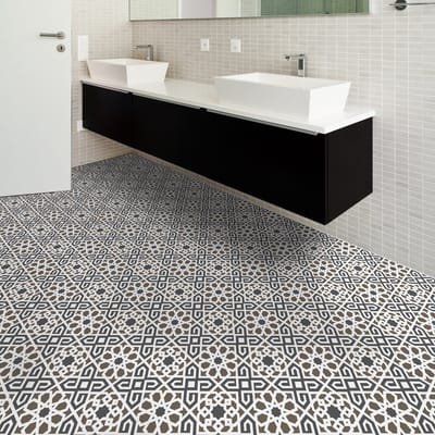 Antislip vloerstickers met beschermende coating - VANNINA vloertegels - 1 sticker van 60x100 cm