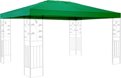 Reserve Paviljoen Dak 3x4m Groen - Waterafstotend Vervangend Dakzeil