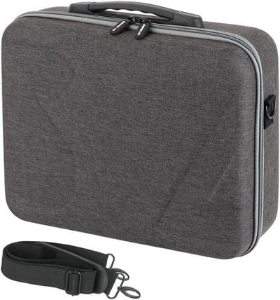Draagbare Opbergtas - Reistas Koffer - Elektronica Vervoer - Harde Schouderband - 33 cm Lengte - Zwart