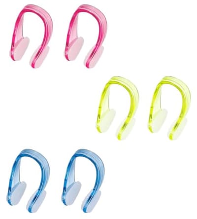 Zwembadneusklemmen - 3 stuks antislip en zachte siliconen neusclips met opbergdozen voor kids en volwassenen