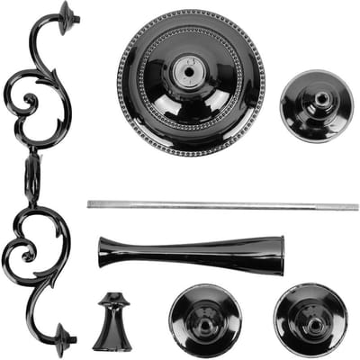 Romantische kandelaar in Europese stijl voor diner, huis, hotel, bruiloft, restaurant, 3-armig gray