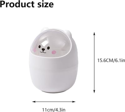 Kleine Desktop Prullenbak met Deksel - Draagbare Mini Vuilnisemmer voor Bureau en Badkamer