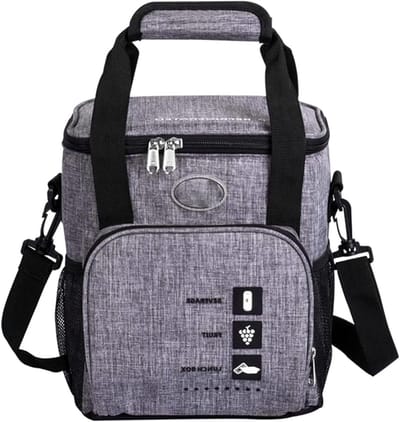 Koeltas - Lunchbox Tas - Picknick en Reis - Waterdichte Oxford Stof - Groot Formaat - Zwart
