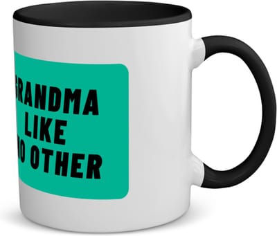 Akyol - grandma like no other koffiemok - theemok - zwart - Oma - geweldige oma - niemand anders - verjaardag - cadeau - kado - bedankje - geschenk - 350 ML inhoud