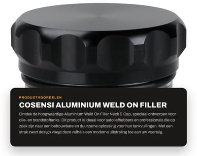 Dailygoods- Filler Neck Aluminium - Vulhals - Tankdop - Olie/Brandstof - Watertank - Geanodiseerde Afwerking 2.5