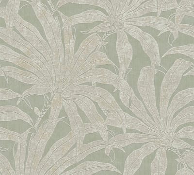JUNGLE BLOESEM BEHANG | Botanisch - Groen Goud Zilver - A.S. Création Jade 2