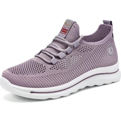Schoenen voor Heren Casual Sneakers met Zachte Zool Ademende Enkele Schoenen Vliegend Mesh Schoenen Hardloopschoenen Heren 41 gray