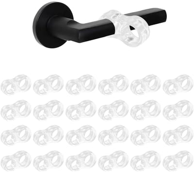 Dailygoods- Deurstoppers 24 Stuks - Transparant PVC - Schokabsorberend - Bescherming voor Muren - Vervanging voor Traditionele Deurstoppers - Eenvoudig te Bevestigen - Deurdempers