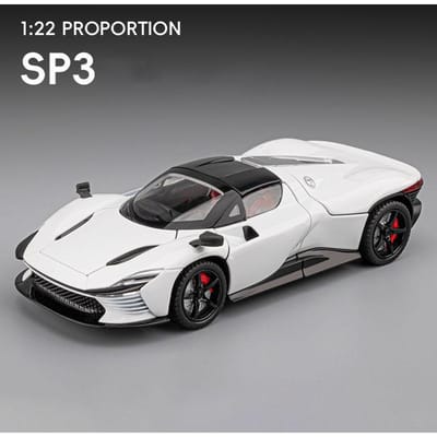 1:24 Sp3 Daytona Lichtmetalen Sportwagenmodel Diecasts Metaal Racen Super Voertuigen Auto Model Simulatie Geluid Licht Speelgoed voor Kinderen Cadeau