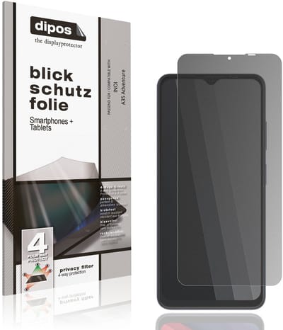 dipos – Matte Privacy Screenprotector geschikt voor INOI A35 Adventure | Anti-Spy Beschermfolie