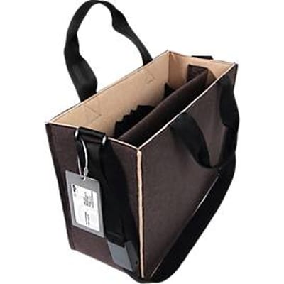 Laptoptas Sigel Desk Sharing Bag Bicolour M, voor laptops tot 15,4″, 2 grote vakken/2 zijvakken, handgrepen, schouderriem, synthetisch vilt, beige-bruin