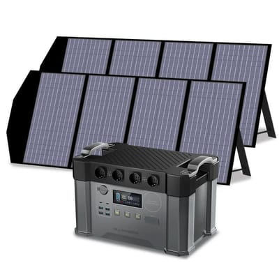 ALLPOWERS Zonnegeneratorset 2400W (S2000 Pro + SP029 140W zonnepaneel) - S2000 Pro + 2 stuks SP029 140W zonnepaneel