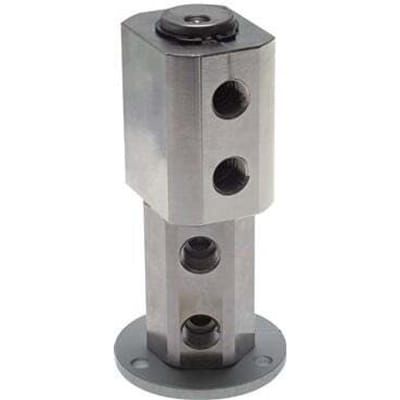Draaidoorvoer G1/4'' Binnendraad Vernikkeld Messing PUR 0bar Vacuüm