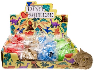 Duckiez Squeeze Dino Hoofd - 12 stuks