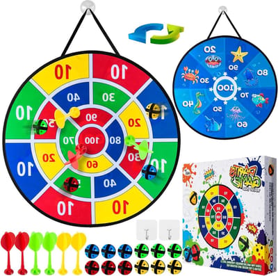 Tuinspeelgoed outdoor - Dartbord voor kinderen - Feestspellen binnen en buiten - 56 cm groot - Cadeaus voor jongens en meisjes - Leeftijd 5-11 jaar Dartbord
