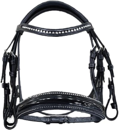 Imperial Riding Hobby Horse Hoofdstel Stang en Trens Grand Prix-Zwart