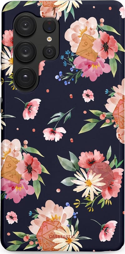 Casetastic Hoesje Geschikt voor Samsung S25 Ultra - Stijlvolle Beschermende Duo-layer Case - Bloemenkracht met D20