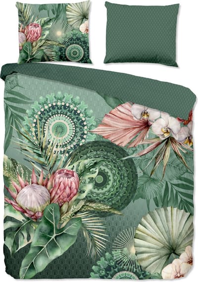 HIP dekbedovertrek mandalas en bloemen - 2 persoons 200x200/220 cm - Multi - 100% Katoen flanel