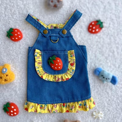 Denim Stoffen Jurk voor Honden Kleine Honden Kleding Teddyberen Maltezer Katten Puppy Kleding Designer Hondenkleding XL