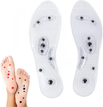 Orthopedische inlegzolen met magnetische therapie en acupressuur voor pijnverlichting, unisex, maat 40-44, ideaal voor fasciitispreventie en comfort