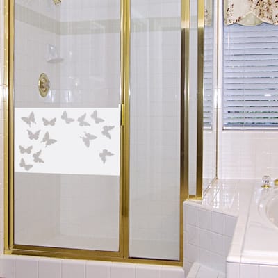 Privacy raamfolie - Vlinders - Zelfklevende raamfolie voor ramen en douchedeuren - 55x85cm