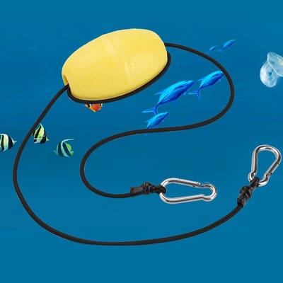 Dailygoods- Driftanker Hoogzichtbaar - Nylon Touw - EVA Drijver - Roestvrij Staal Clips - Voor Kayak Accessoires - Stevig en Duurzaam - Boei