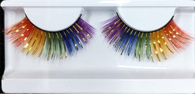 Imitatie wimpers - festival wimpers - regenboog wimpers - carnaval wimpers - regenboog glitter