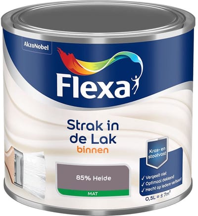 Flexa - Strak In De Lak Binnenlak Mat - 85% Heide - Mengverf - 500 Ml