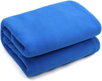 Slaapzak Voering - Fleece Deken - Extra Warmte - Dubbelzijdige Rits - 180 x 80 cm - Royal Blauw