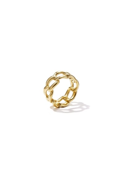 Ring met grote schakels - Goudkleur - 16