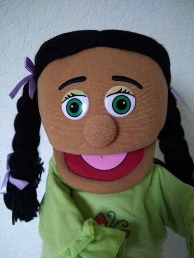 Sillypuppets - Handpop Jasmine 36 cm - Handpoppen - Poppenkastpoppen - Poppentheater